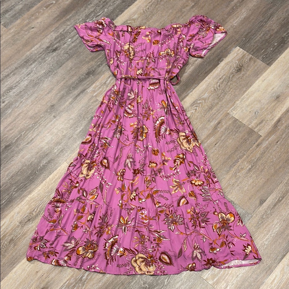 Floral Off-Shoulder Maxi Dress with a tie Isabel maternity